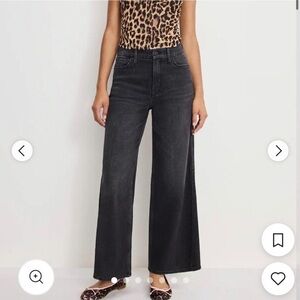 Good American High-Waist Wide-Leg Women's Jeans - Black